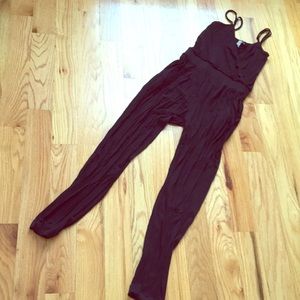 Black knit jumpsuit